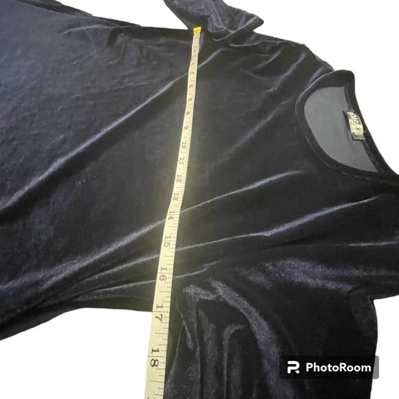 Velvet Navy A-Line Swing Skater Mini Holiday Event Party Cocktail Dress - Picture 9 of 13